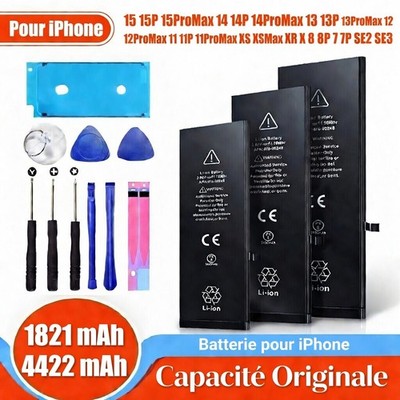 PPNEB iPhone 15 14 13 12 11 Pro Max Plus Mini XR XS SE Batterie Interna Kit