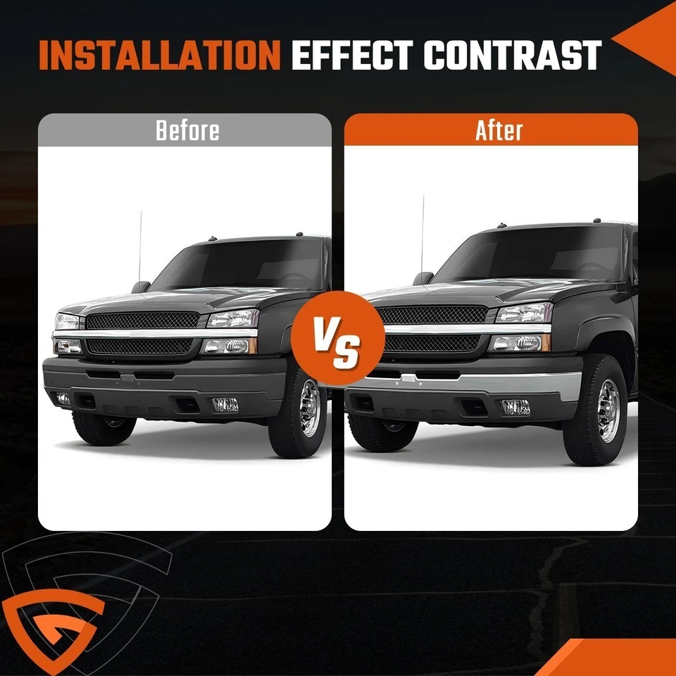 Parachoques delantero cromado para Chevrolet Silverado 1500 2003-2006 02-06 Avalanche 1500 Foto 2 de 4