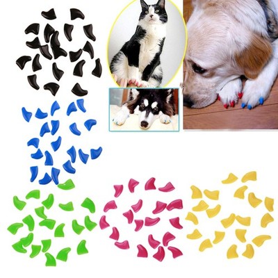 100Pcs Pet Nail Caps Assorted Color Claw Covers for Cat Claw Protection
