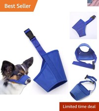Durable Nylon Dog Muzzle X-Small Blue - Comfort Fit for Behavioral Control