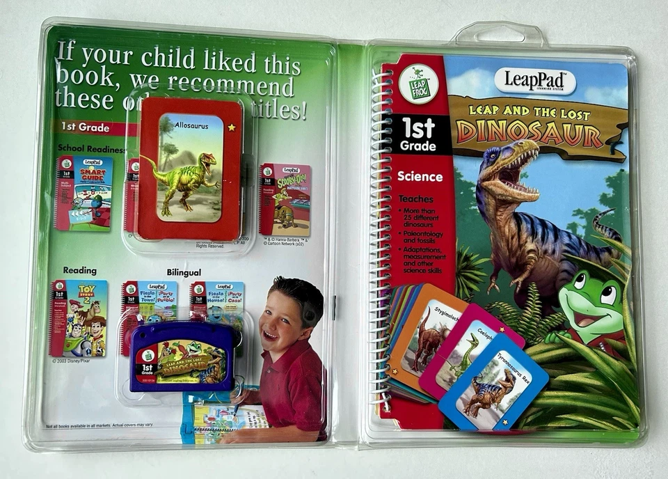 LeapPad Leap & the Lost Dinosaur 1st Grade Science Book Cartridge 11/15 Cards CA - Image 3 of 4