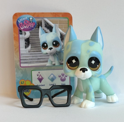 Figurine Littlest Pet Shop Hasbro #750 - Great Dane - Authentique Et Rare