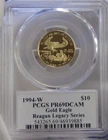 1994 W US 1/4 th Proof Gold Eagle $10 PCGS PR69 DCAM M. Reagan Signed
