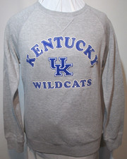 Kentucky Univ Wildcats Sweatshirt NCAA Woman's 34" Chest Med or Youth Lg Gray