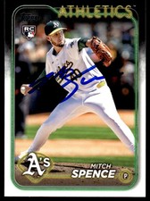 2024 Topps Update Baseball Mitch Spence RC Oakland Athletics #US28 Signed