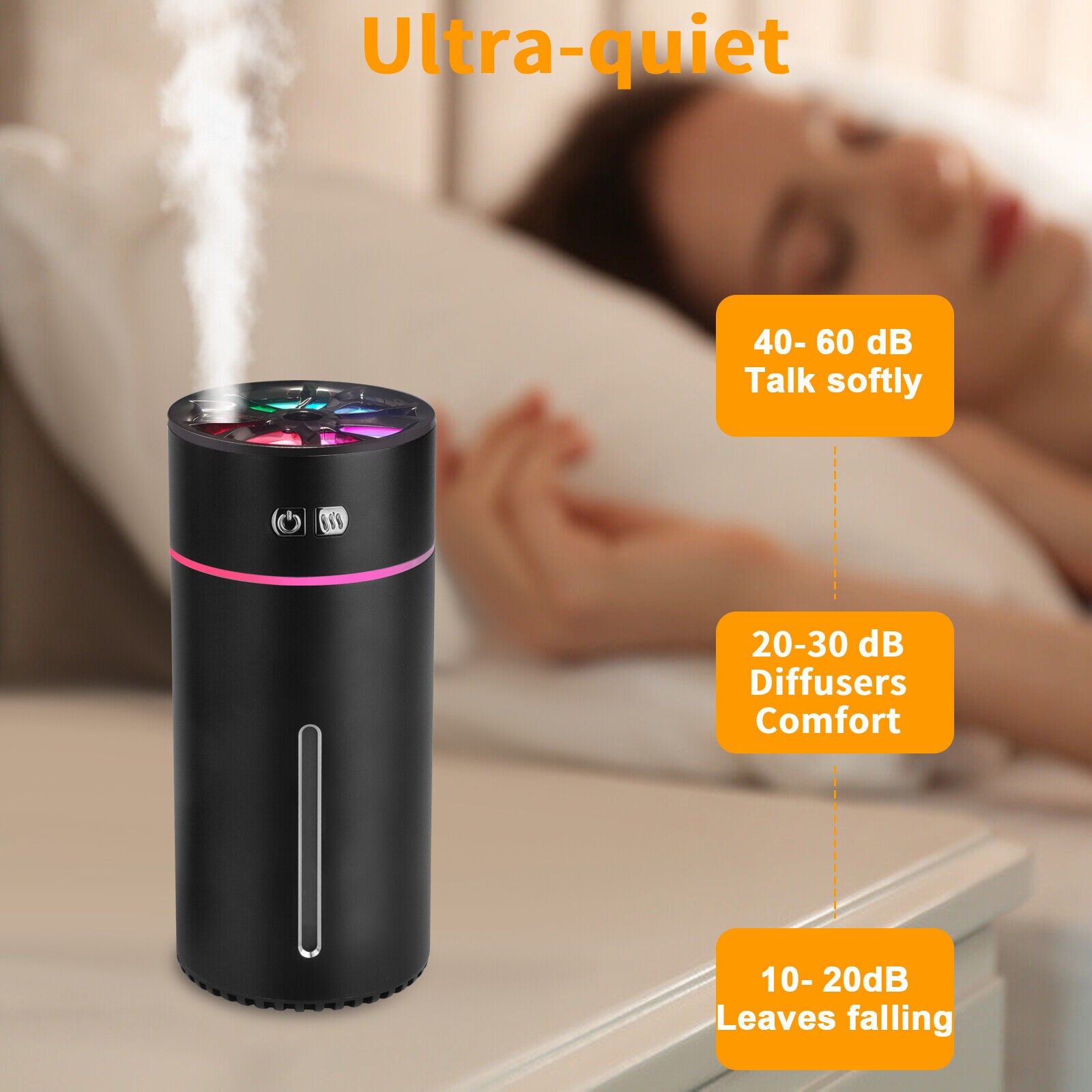 New 300ml Waterless Essential Aroma Oil Diffuser Ultrasonic Car Air Humidifier