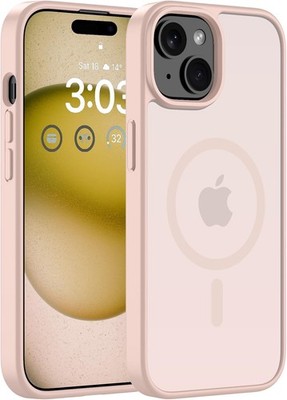 Handyhülle Dünn Stoßfest Durchscheinend Rosa 6,7 Zoll für iPhone 15 Plus