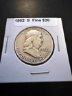 1952  S  Fine Franklin half dollar