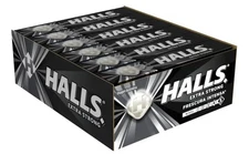 HALLS Cough Drops Extra Strong Negras Mexico 12 Pack, 9 Piece Roll