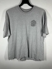 Duck Fire Shirt Mens XL Gray Duck NC Firefighter Graphic Short Sleeve Tee