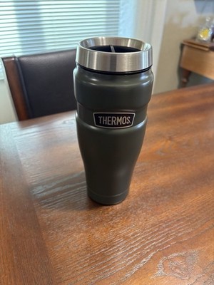 Thermos 16oz King Vacuum Insulated Stainless Steel Travel Mug Olive Green New