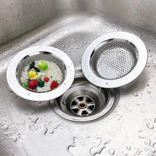 Kitchen Metal Sink Strainer Drain Plug Hole Basin Steel Hair Catcher Filter
