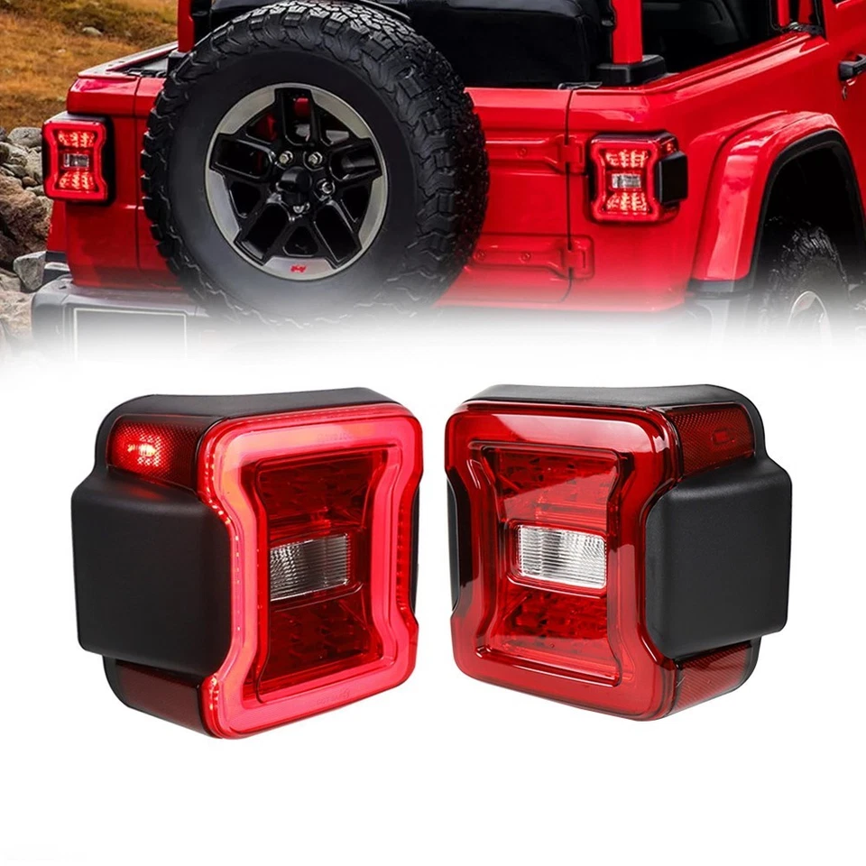Par de luces traseras LED con enchufe de punto ciego y soporte para Jeep Wrangler JL 2018-2024 Foto 4 de 4