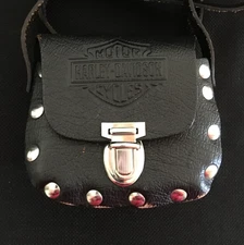 Harley Davidson Mini Leather Crossbody Bag Metal Studs Black Motorcycle Gear