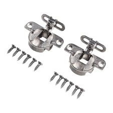 Sliding Door Hinges for Cabinets Set of 2 35mm Cup Diameter Silver Finish