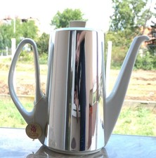 Vintage WMF Thermal Coffee Pot 1.2L Porcelain & Silverplate Germany Boxed NEW