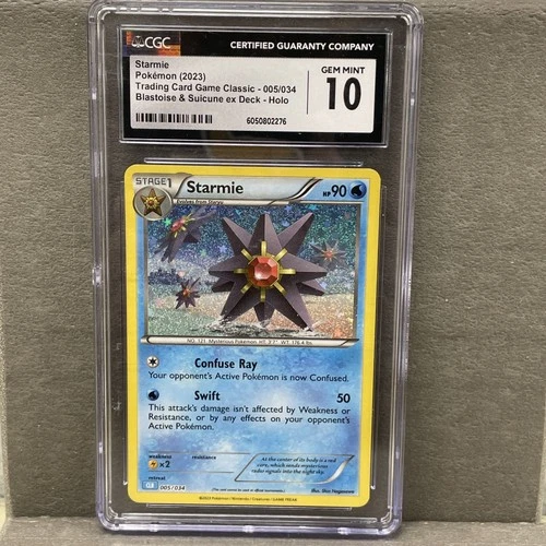 2023 Pokemon Classic Collection Starmie Blastoise & Suicune ex Deck CGC 10 NE