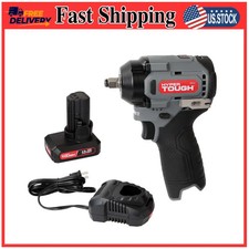 Hyper Tough 12v Max Brushless Impact Wrench 4.0ah Battery And Charger 225 Ft-lbs