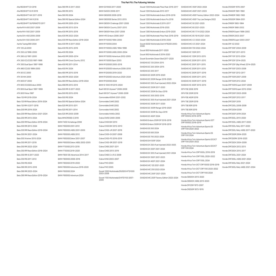 Placa deslizante Tusk espuma negra 3/4” x 11” x 12” para Yamaha MX250 1973-1975 Foto 4 de 4