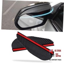 2Pcs Carbon Fiber Side Mirror Rain Visor Guard, Universal for Carbon fiber