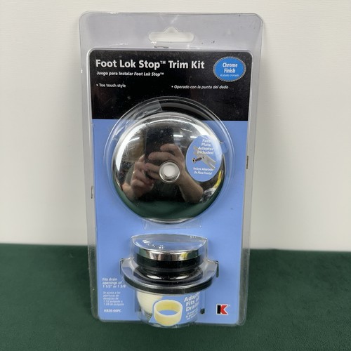 Keeney Foot Lok Stop Trim Kit K826-66PC Chrome Silver NEW