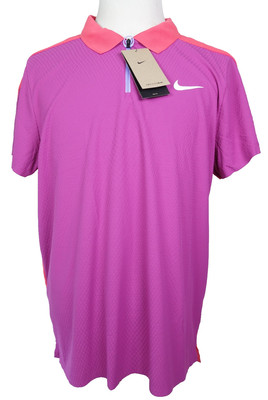 Nike Court Tennis Polo Shirt Men XL Purple Dri-FIT ADV Slim Fit New
