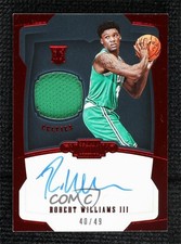 2018 Panini Dominion Rookie Jersey Red 40/49 Robert Williams III #169 Auto g9t