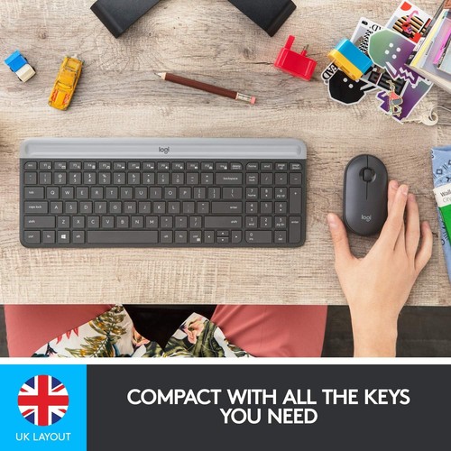 Logitech MK470 Slim Wireless Keyboard & Mouse Combo for Windows, 2.4GHz Unifying - Picture 2 of 10
