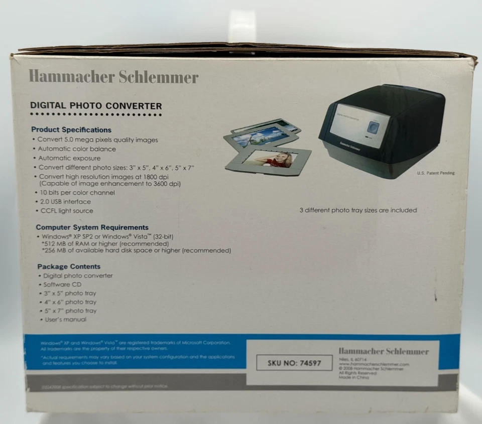 Hammacher Schlemmer Digital Photo Converter - Photos to Digital Images - NEW - Image 2 of 4