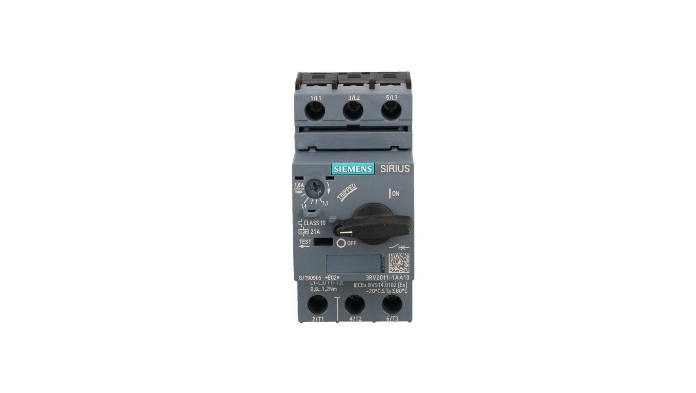 3P Motor Switch 0.55kW 1.1-1.6A SIRIUS 3RV2011-1AA10