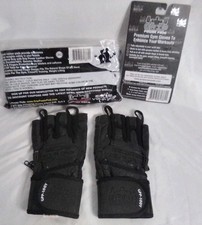Elite Leather Weight Lifting Gym Gloves with Built in 2" Wide Wrist Wraps Grip