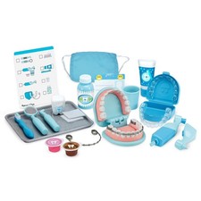 Super Smile Dentist Kit with 25 Pcs Pretend Play Teeth Toy and Dental Tools for