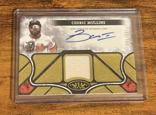 2025 Topps Tier One Cedric Mullins Orioles Auto Relic Game Used /199