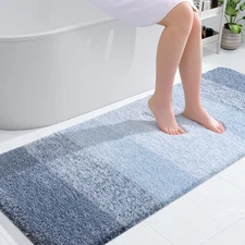 OLANLY Bathroom Runner Rugs 59x24, Extra Soft Absorbent Microfiber Bath Rugs,...