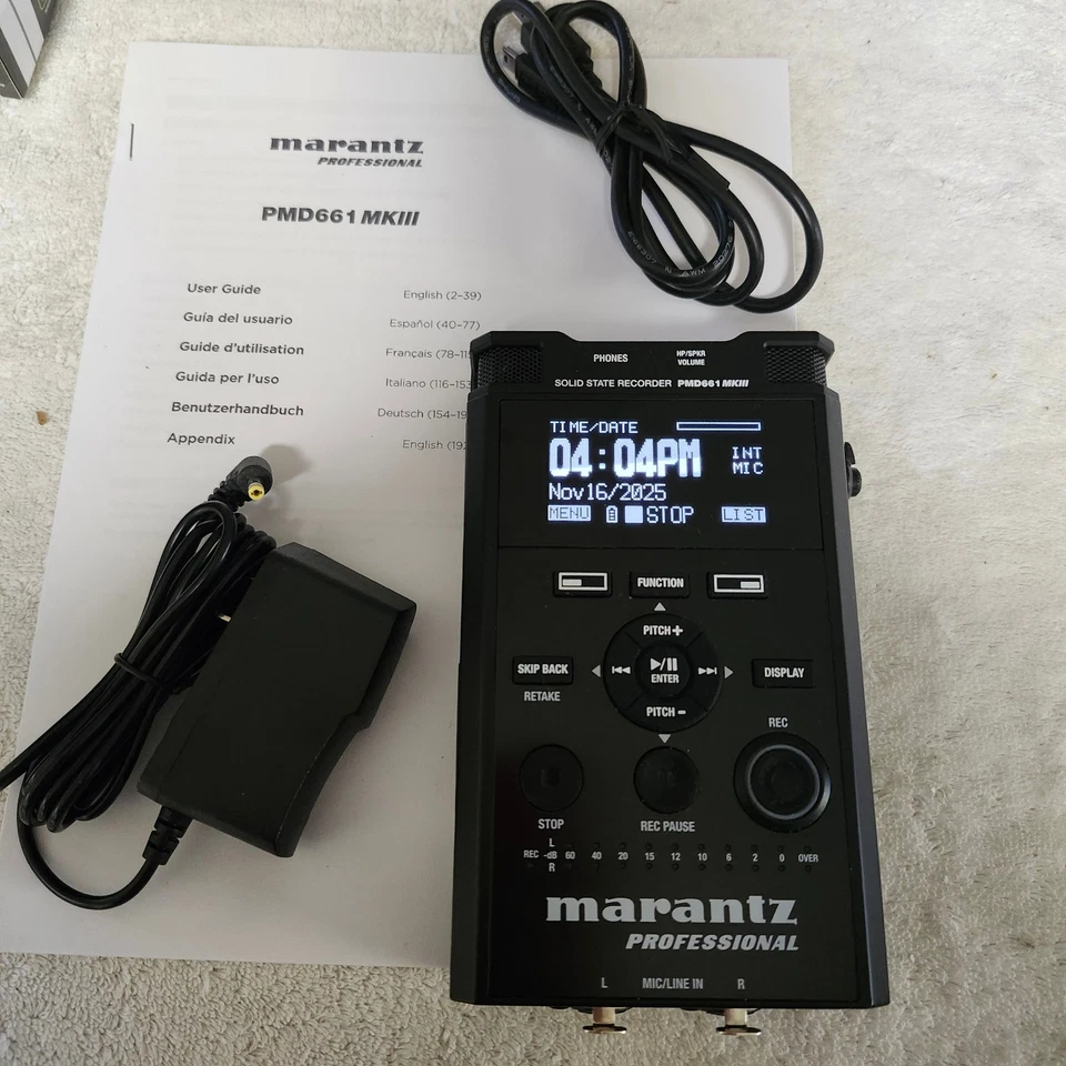 Generalüberholter super sauberer Marantz PMD661mkIII Profi Recorder m.aktueller Firmware