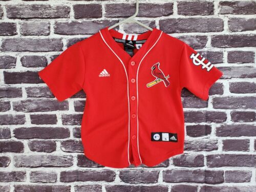 🔥 St. Louis Cardinals #7 Matt Holliday Adidas Button Down Jersey Child Small 4