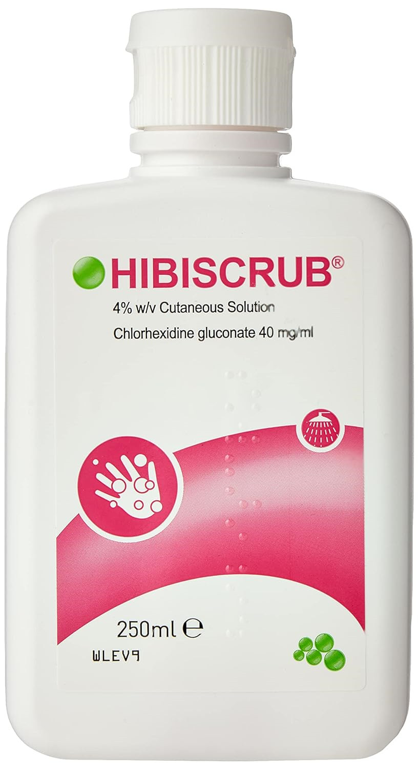 Hibiscrub Antimicrobial Skin Cleanser 250ml, Gentle Wash for Infection Control
