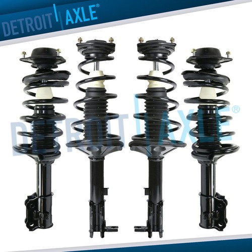 Unity Automotive 2 15111 15112 001 Rear 2 Wheel Complete Strut Assembly Kit 2000 2005 Hyundai Accent, Black
