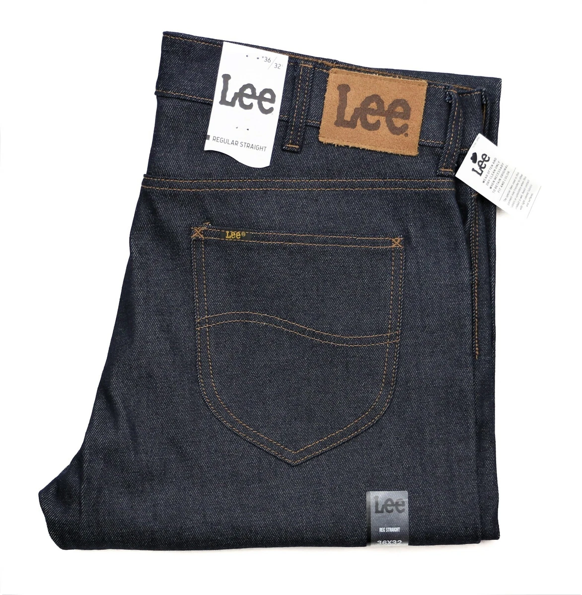 Lee Straight Leg Selvedge Jeans Dark Raw Denim Men&#039;s Red Line Riders | eBay