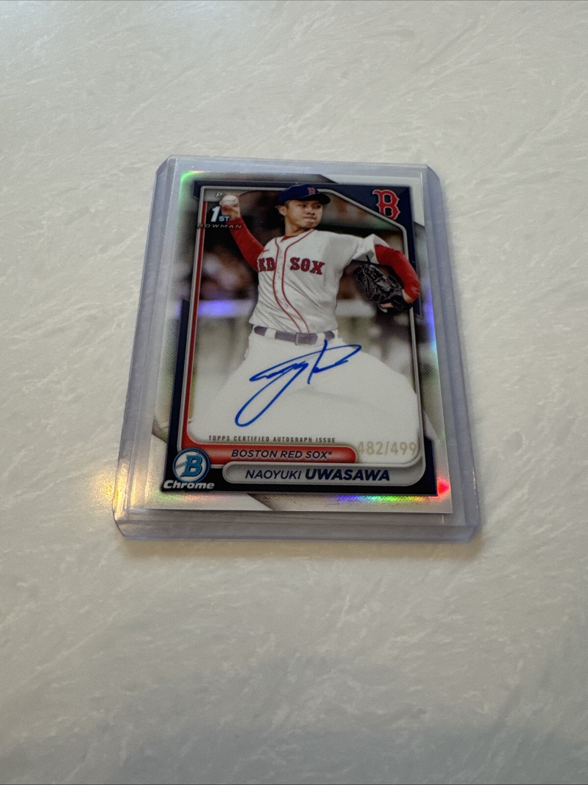 2024 Bowman Chrome - Prospect Autographs Refractor #CPA-NU Naoyuki Uwasawa /499