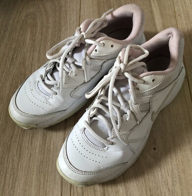 Women's Girls NIKE Court Lite White Leather Tennis Trainers