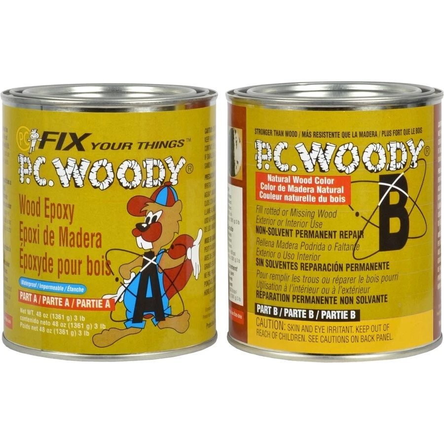 PROTECTIVE COATING COMPANY PC-WOODY (48oz) - Two Part Epoxy Paste Excellent for Filling Cavities in Wood