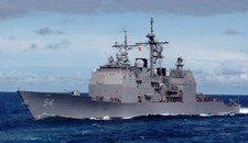 USS ANTIETAM 8X10 PHOTO CG-54 NAVY MILITARY GUIDED MISSILE CRUISER WIDE BORDER