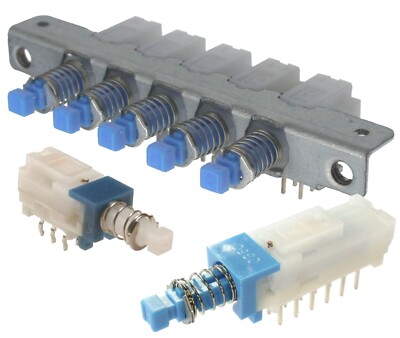 ALPS Druckschalter  SPUJ19 diverse  2/4 polig,  rastend, tastend, interlock