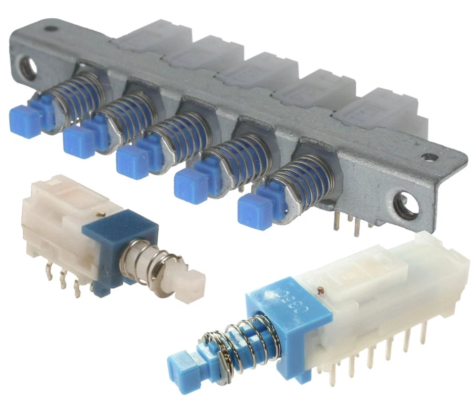 ALPS Druckschalter SPUJ19 diverse 2/4 polig, rastend, tastend, interlock