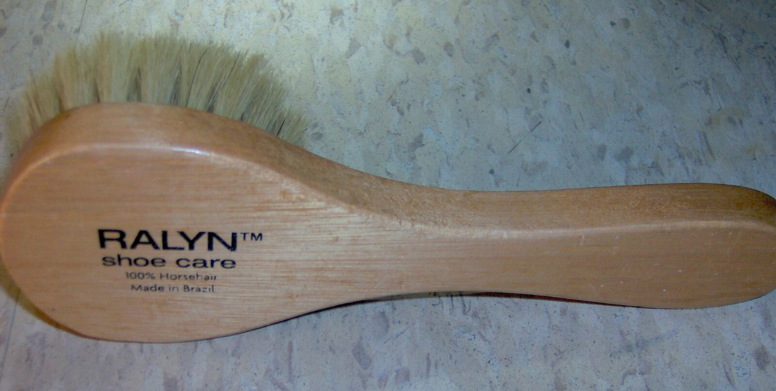 BIG rOund BLONDE Horsehair POLISH Cream PRO APPLICATOR 7 3/4" Dauber BRUSH RALYN