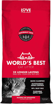 World's Best CAT Litter Multiple Cat Unscented, 32-Pounds