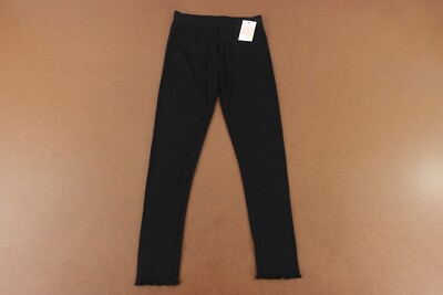 Jumping Beans Girls Size 12 Black Rib Knit Pull On Leggings NWT