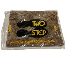 Vintage Brown Two Step Carpet Scatter Mat For Auto/Home NOS Made In USA 13”x16”