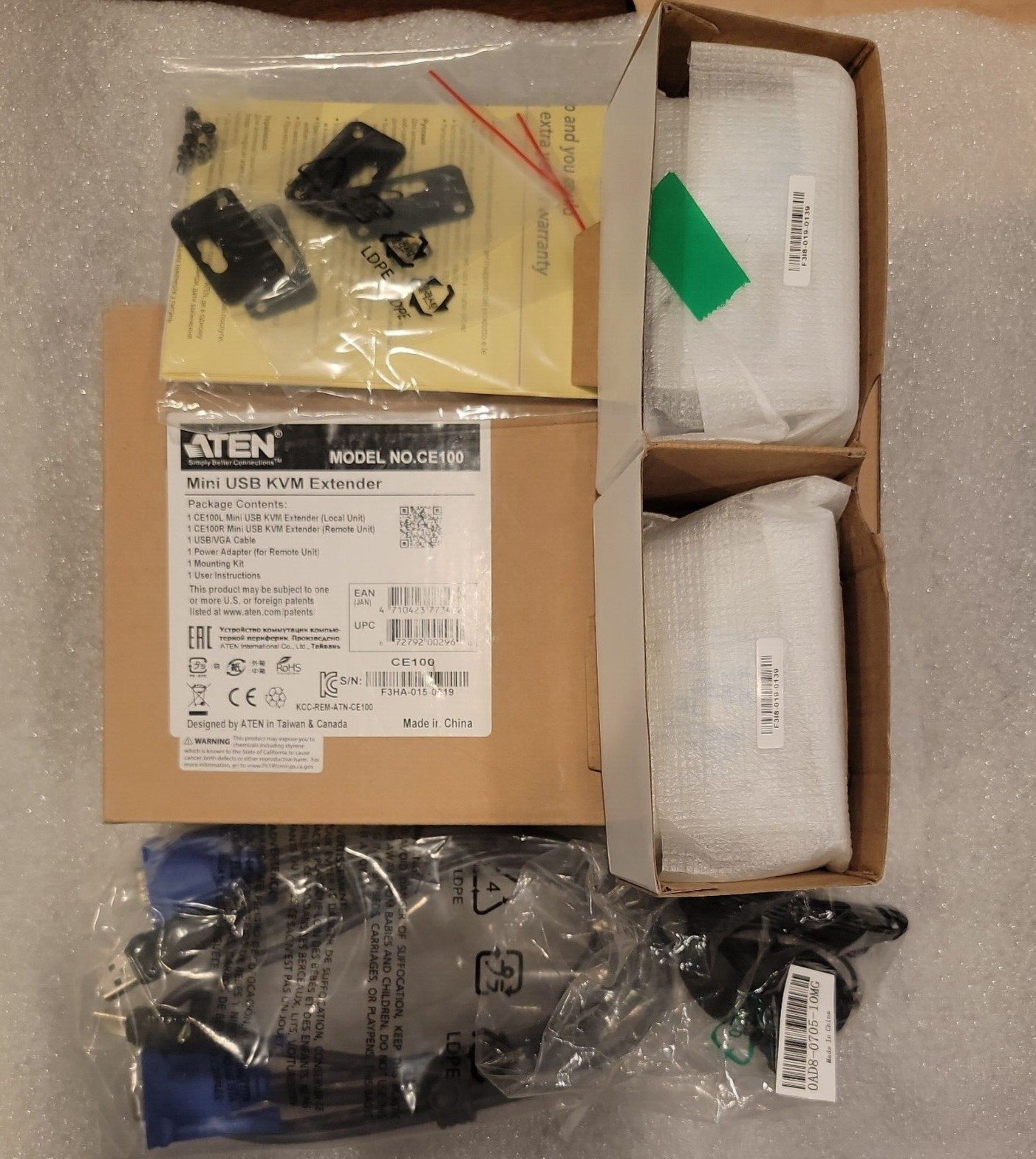 Aten CE100 Mini USB KVM Extender NIB---SHIP in USA-image